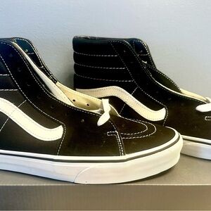 Vans Black and White High-Top Sneakers